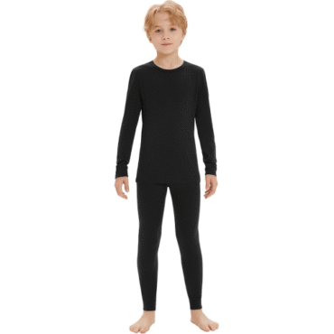 Iguana Unisex Kids 100% Merino Wool Base Layer Set Thermal Underwear Sets for Girls and Boys